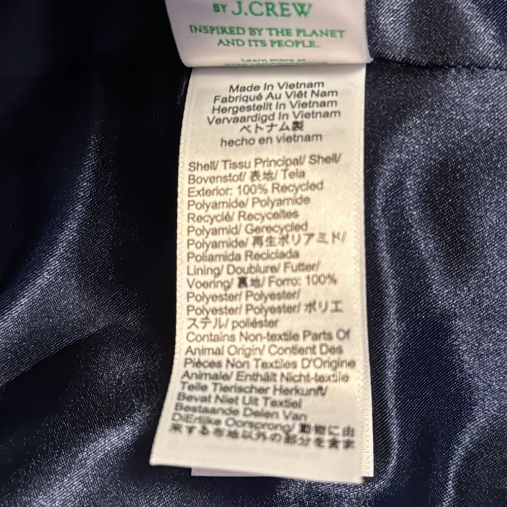 J.Crew Relaxed trench coat in lightweight shiny nylon CD420